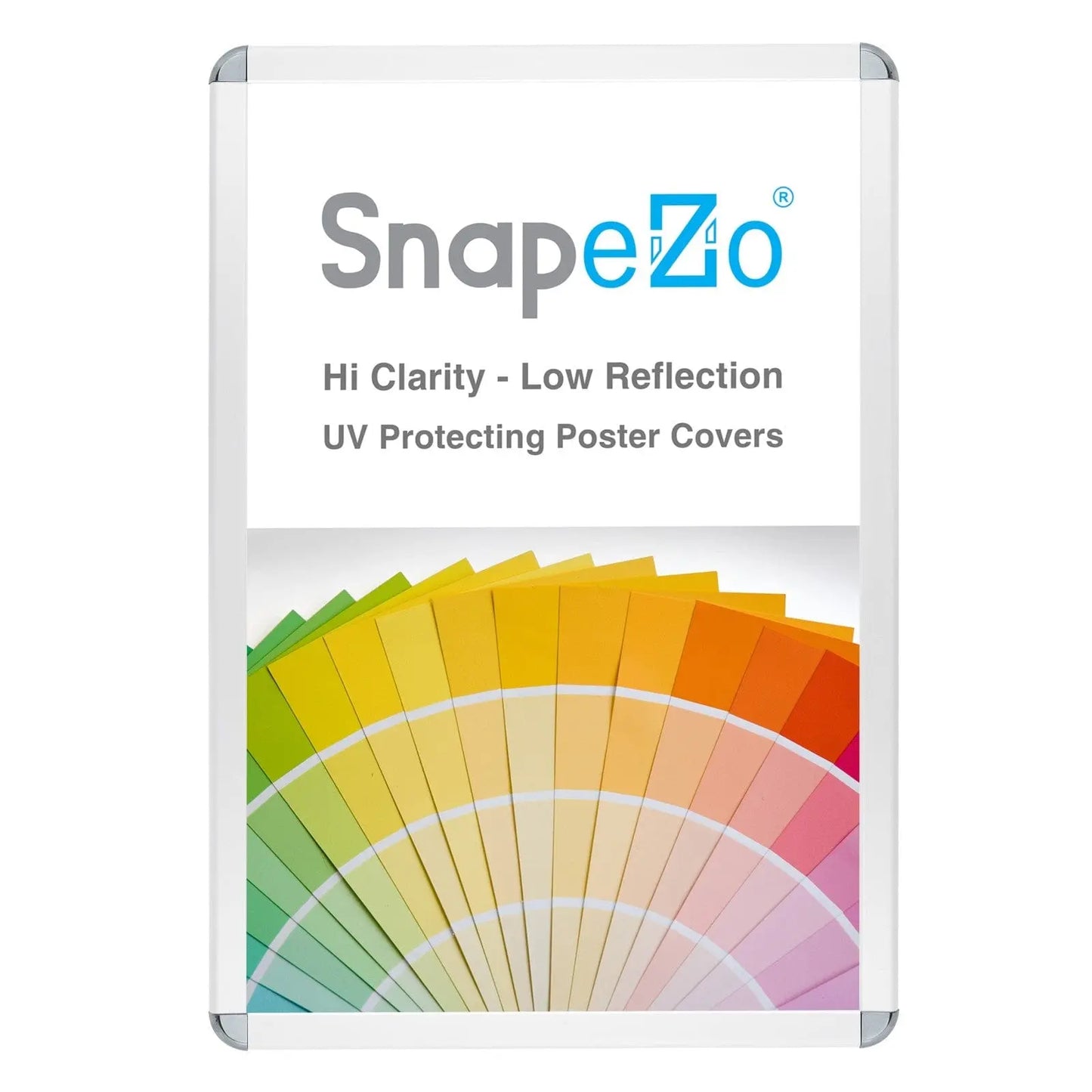 27x41 White SnapeZo® Round-Cornered - 1.25" Profile - Snap Frames Direct