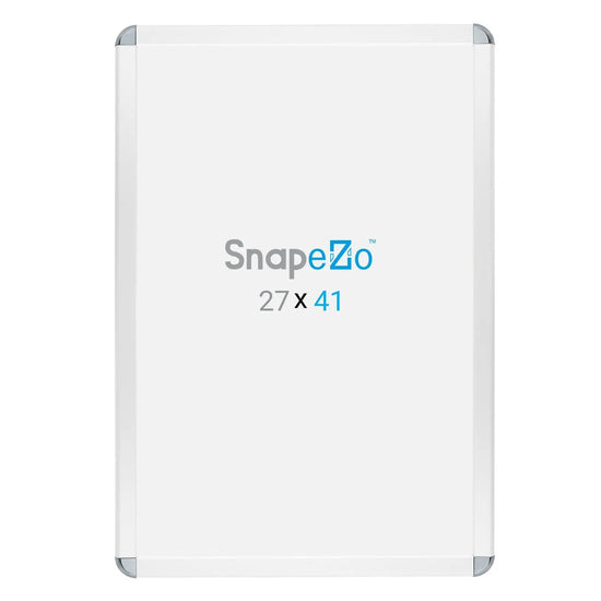 27x41 White SnapeZo® Round-Cornered - 1.25" Profile - Snap Frames Direct