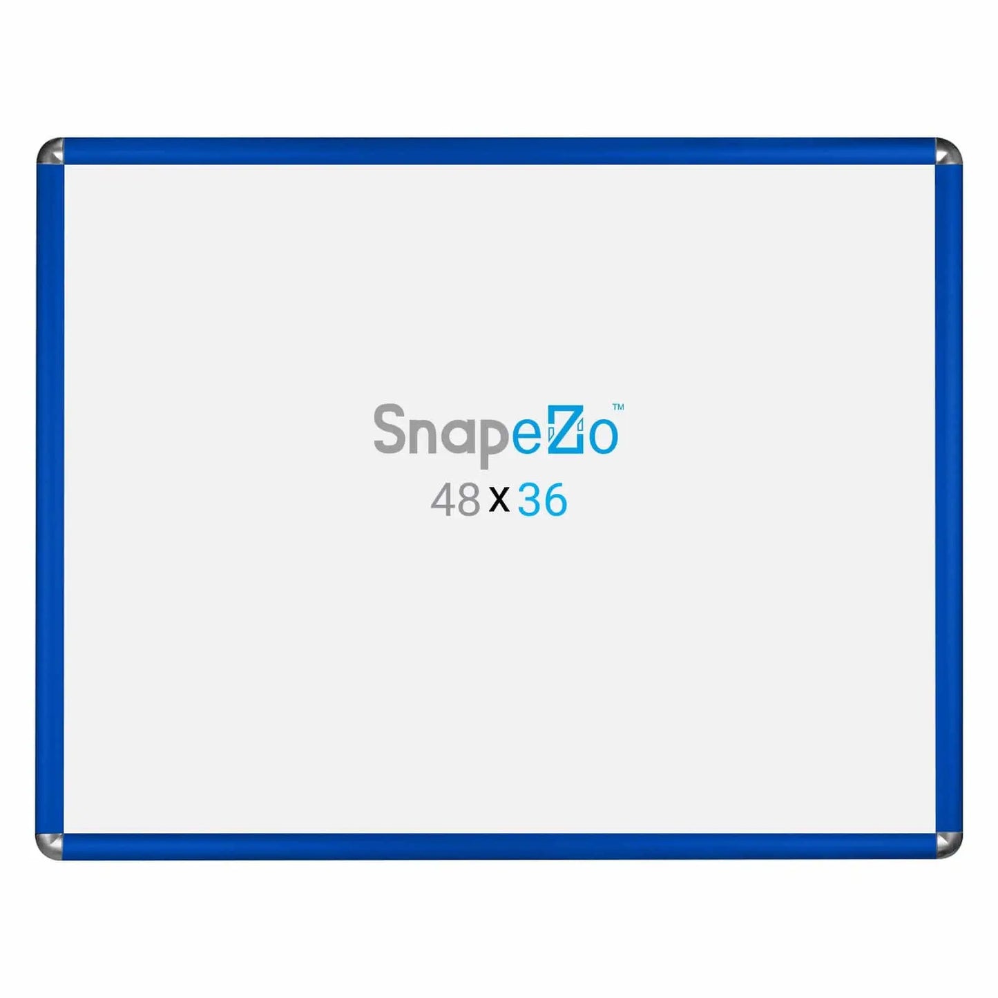 36x48 Blue SnapeZo® Round-Cornered - 1.25" Profile - Snap Frames Direct