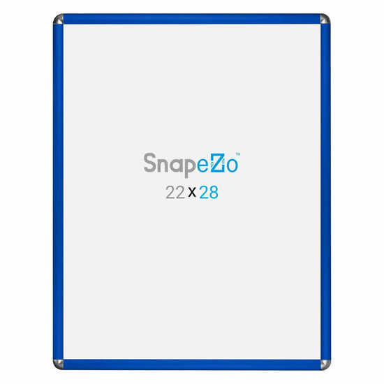 22x28 Blue SnapeZo® Round-Cornered - 1" Profile - Snap Frames Direct