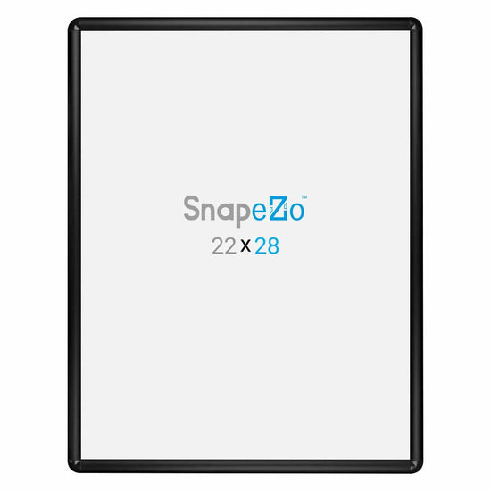 22x28 Black SnapeZo® Round-Cornered - 1" Profile - Snap Frames Direct