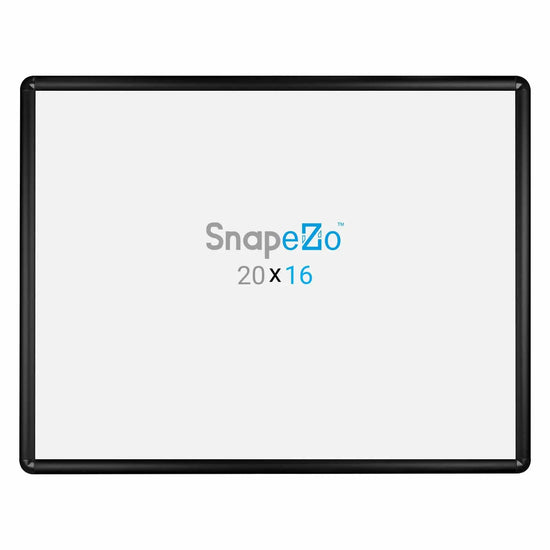 16x20 Black SnapeZo® Round-Cornered - 1" Profile - Snap Frames Direct