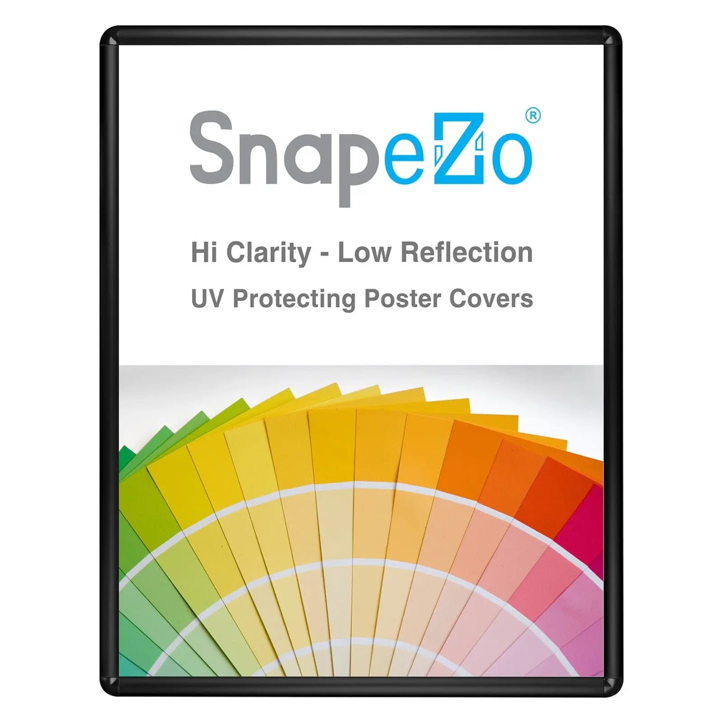 22x28 Black SnapeZo® Round-Cornered - 1" Profile - Snap Frames Direct