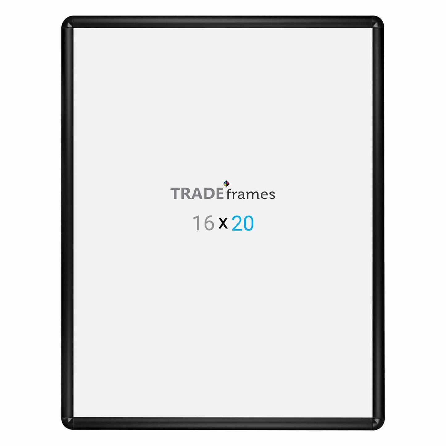 16x20 Black TRADEframe Round-Cornered - 1" Profile - Snap Frames Direct