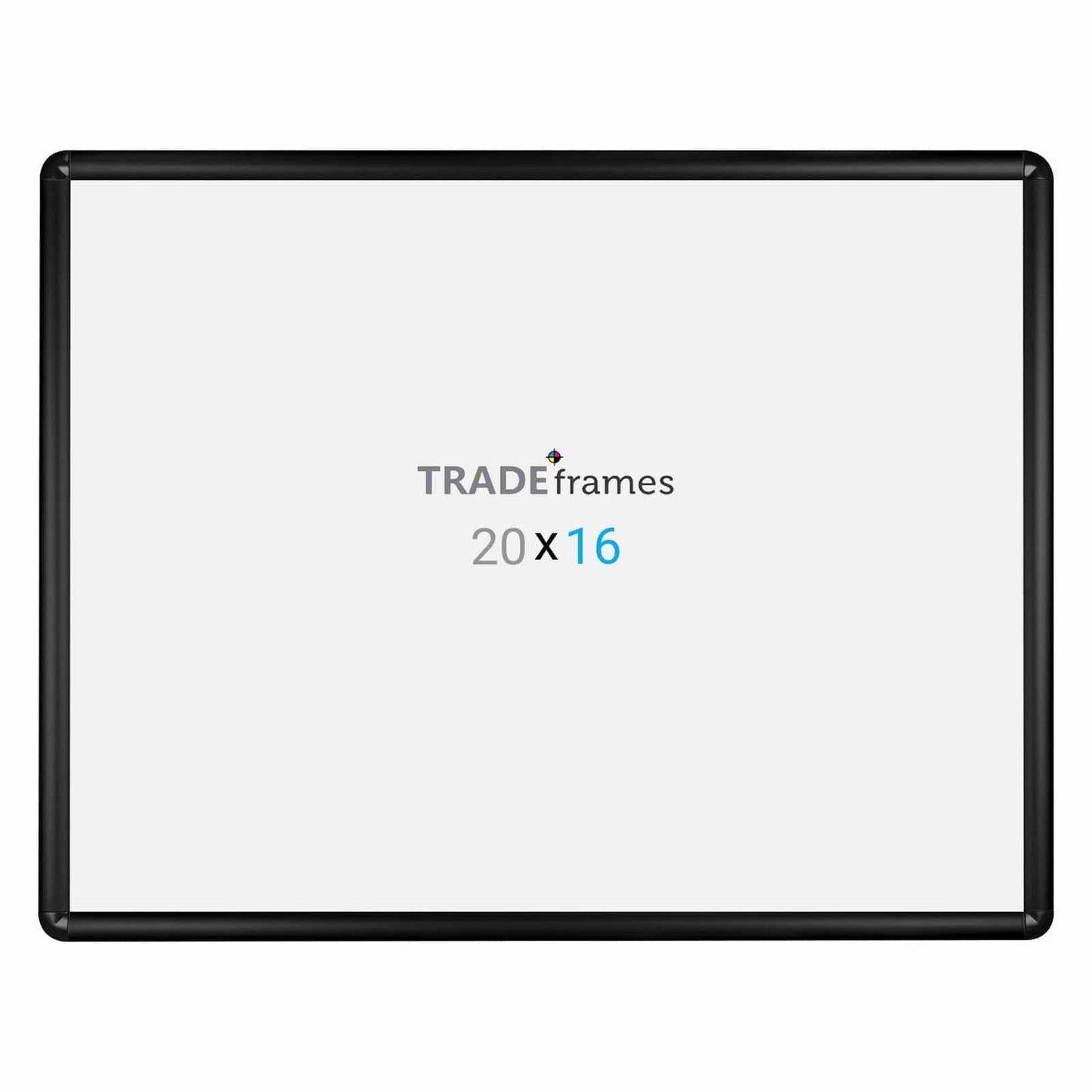 16x20 Black TRADEframe Round-Cornered - 1" Profile - Snap Frames Direct