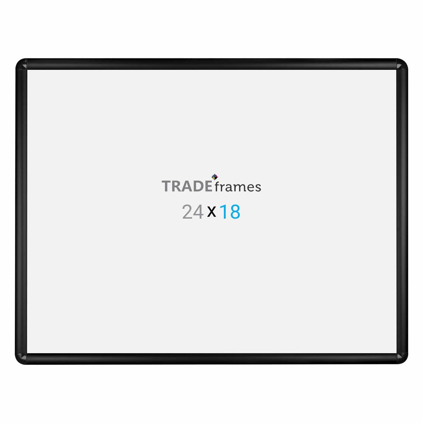 18x24 Black TRADEframe Round-Cornered - 1" Profile - Snap Frames Direct
