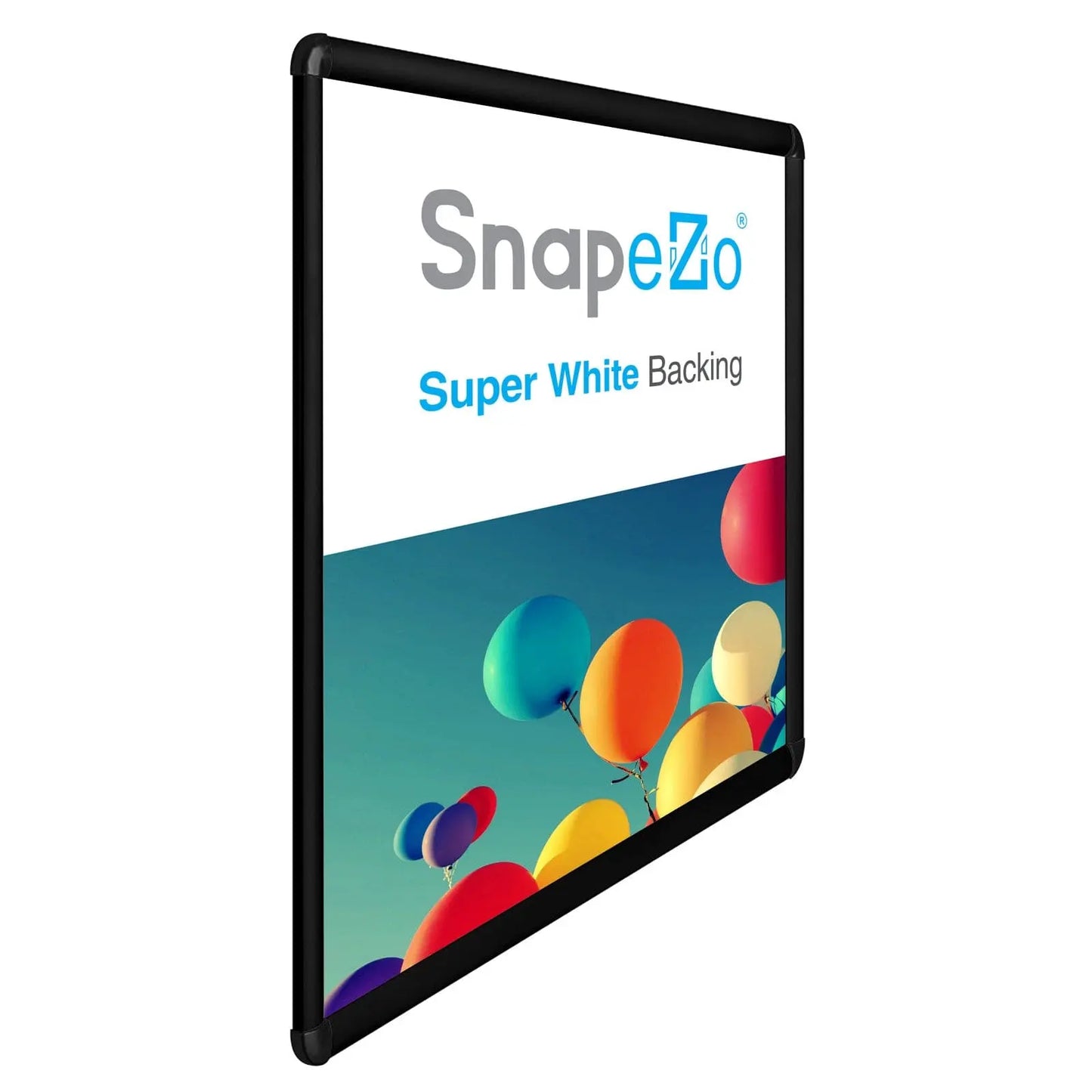 30x40 Black SnapeZo® Round-Cornered - 1.25" Profile - Snap Frames Direct