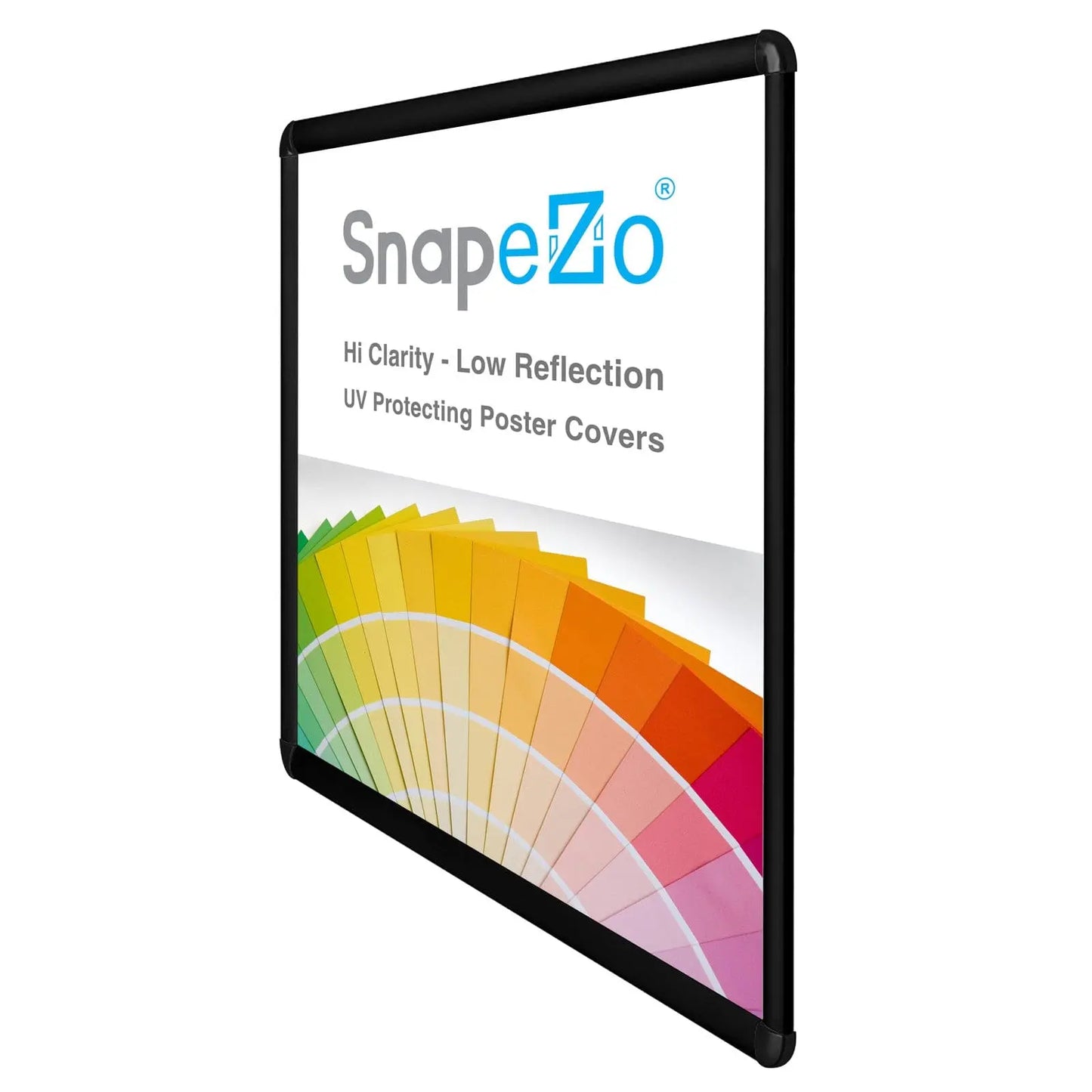 16x20 Black SnapeZo® Round-Cornered - 1" Profile - Snap Frames Direct