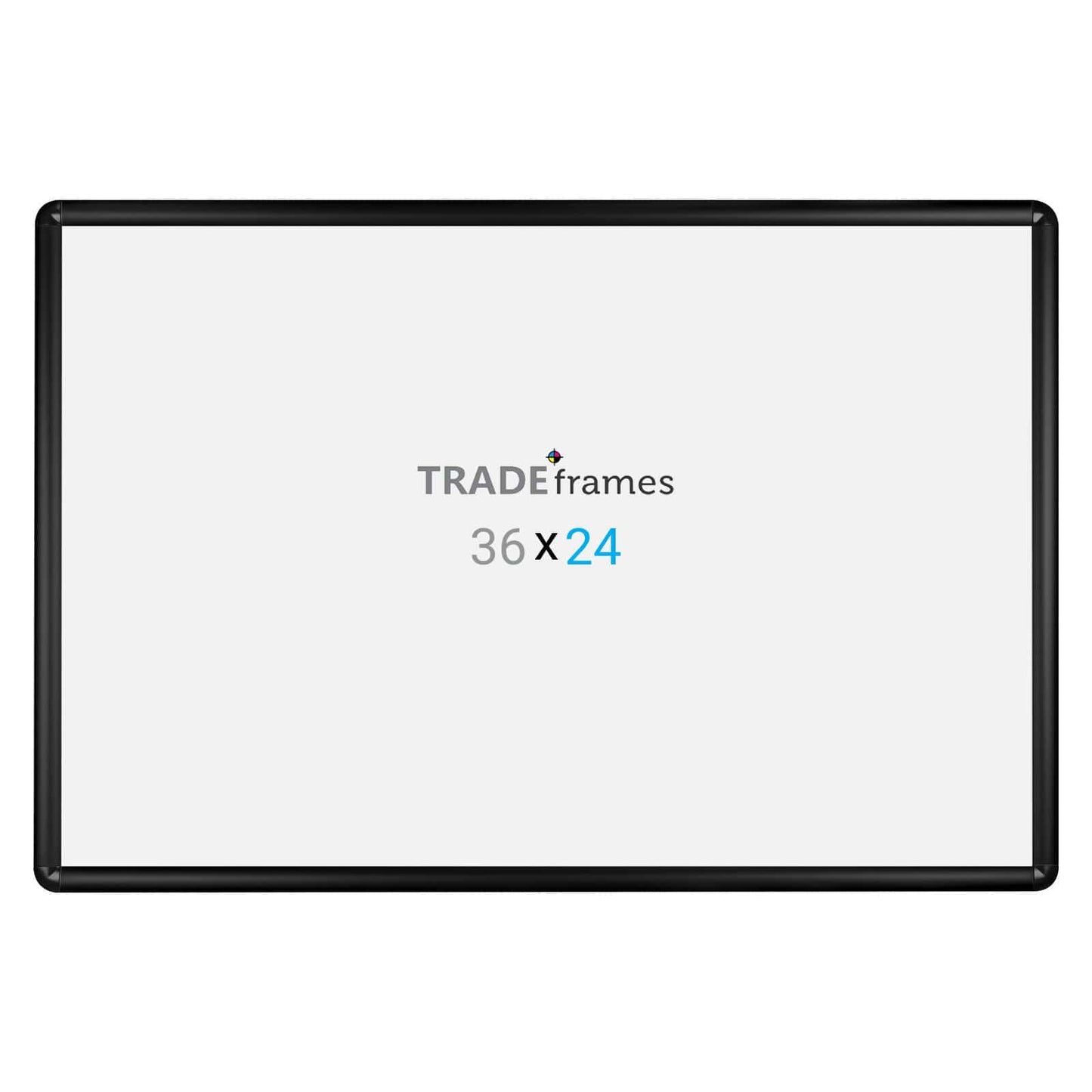24x36 Black TRADEframe Round-Cornered - 1" Profile - Snap Frames Direct