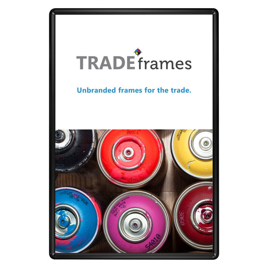 24x36 Black TRADEframe Round-Cornered - 1" Profile - Snap Frames Direct