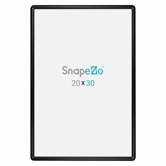 20x30 Black SnapeZo® Round-Cornered - 1" Profile - Snap Frames Direct
