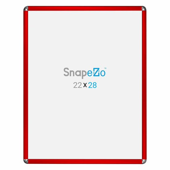 22x28 Red SnapeZo® Round-Cornered - 1" Profile - Snap Frames Direct
