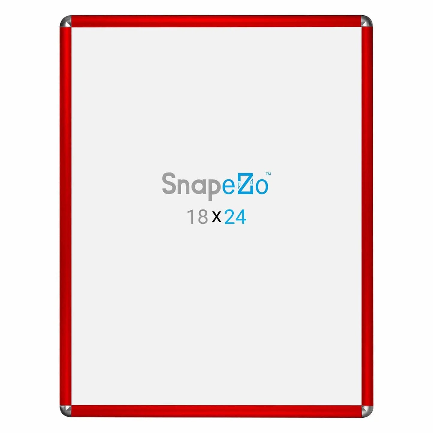 18x24 Red SnapeZo® Round-Cornered - 1" Profile - Snap Frames Direct