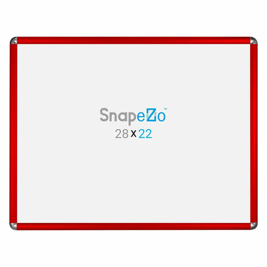 22x28 Red SnapeZo® Round-Cornered - 1" Profile - Snap Frames Direct