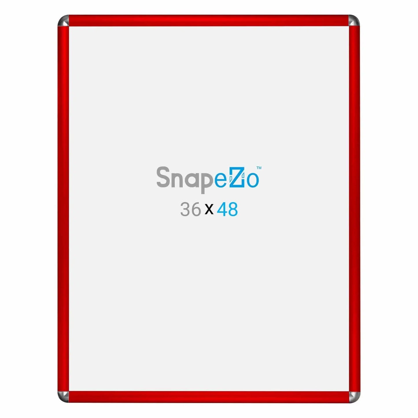 36x48 Red SnapeZo® Round-Cornered - 1.25" Profile - Snap Frames Direct