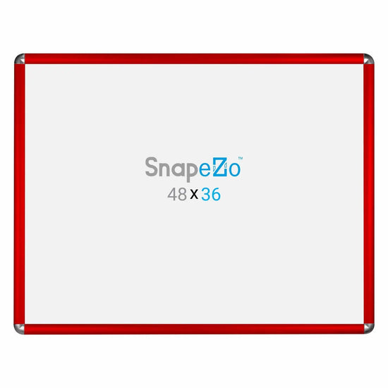 36x48 Red SnapeZo® Round-Cornered - 1.25" Profile - Snap Frames Direct
