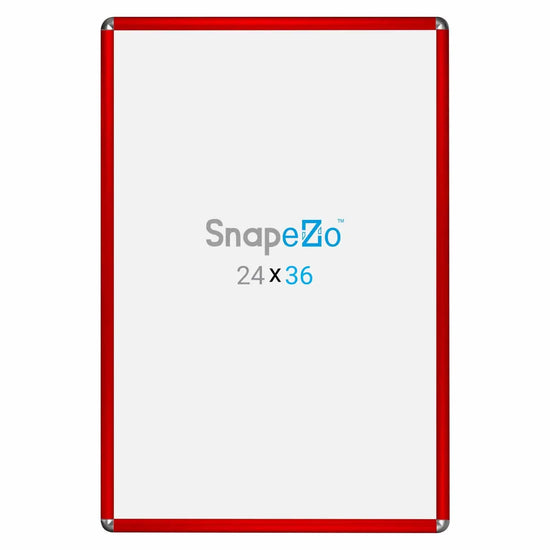 24x36 Red SnapeZo® Round-Cornered - 1" Profile - Snap Frames Direct