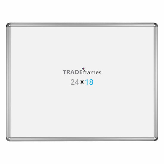 18x24 Silver TRADEframe Round-Cornered - 1" Profile - Snap Frames Direct