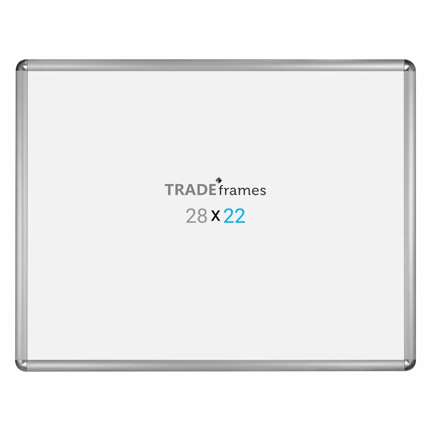 22x28 Silver TRADEframe Round-Cornered - 1" Profile - Snap Frames Direct