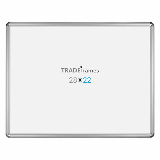22x28 Silver TRADEframe Round-Cornered - 1" Profile - Snap Frames Direct