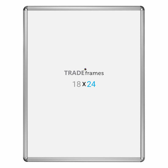 18x24 Silver TRADEframe Round-Cornered - 1" Profile - Snap Frames Direct
