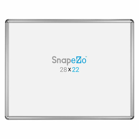 22x28 Silver SnapeZo® Round-Cornered - 1" Profile - Snap Frames Direct