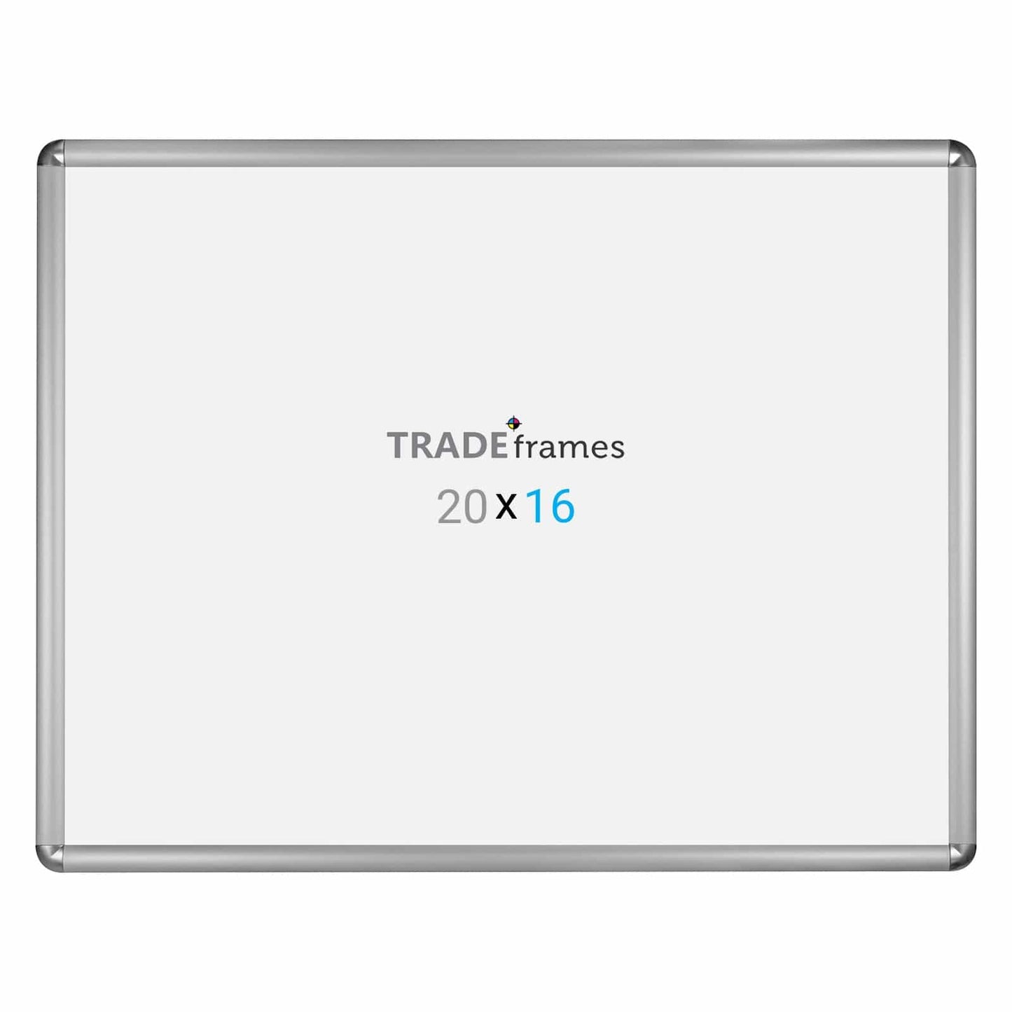 16x20 Silver TRADEframe Round-Cornered - 1" Profile - Snap Frames Direct