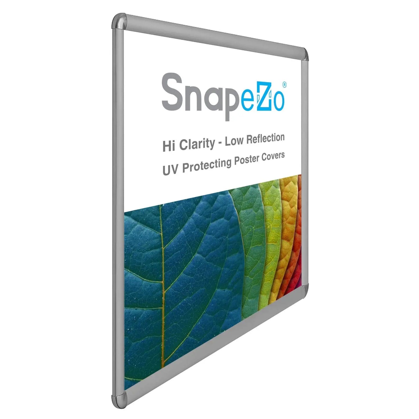 22x28 Silver SnapeZo® Round-Cornered - 1" Profile - Snap Frames Direct