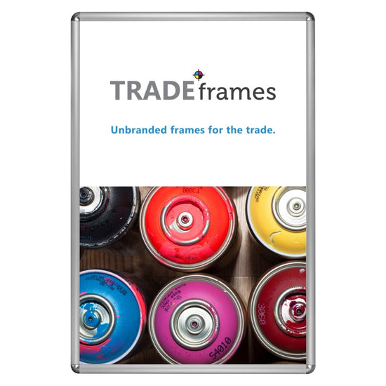 20x30 Silver TRADEframe Round-Cornered - 1" Profile - Snap Frames Direct