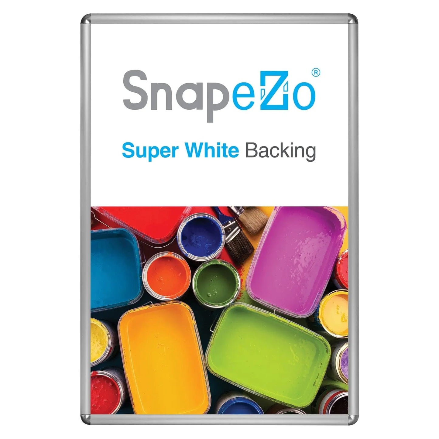 20x30 Silver SnapeZo® Round-Cornered - 1" Profile - Snap Frames Direct