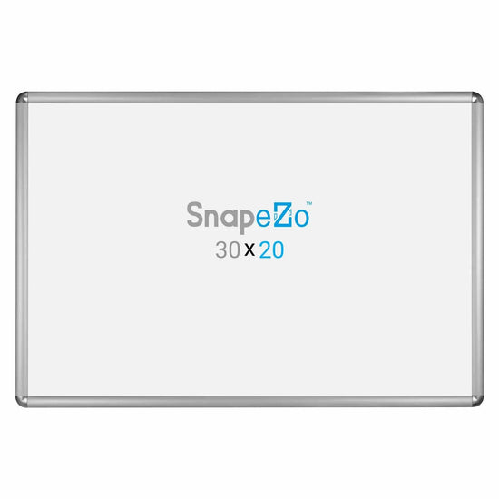 20x30 Silver SnapeZo® Round-Cornered - 1" Profile - Snap Frames Direct
