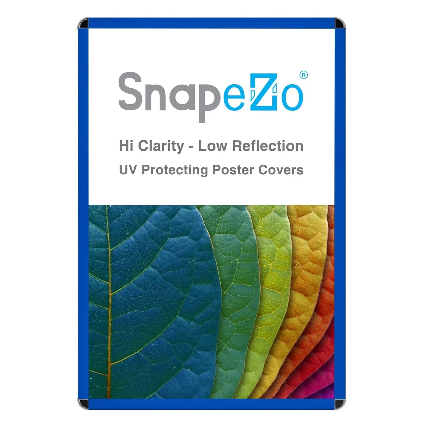 27x40 Blue SnapeZo® Round-Cornered - 1.25" Profile - Snap Frames Direct