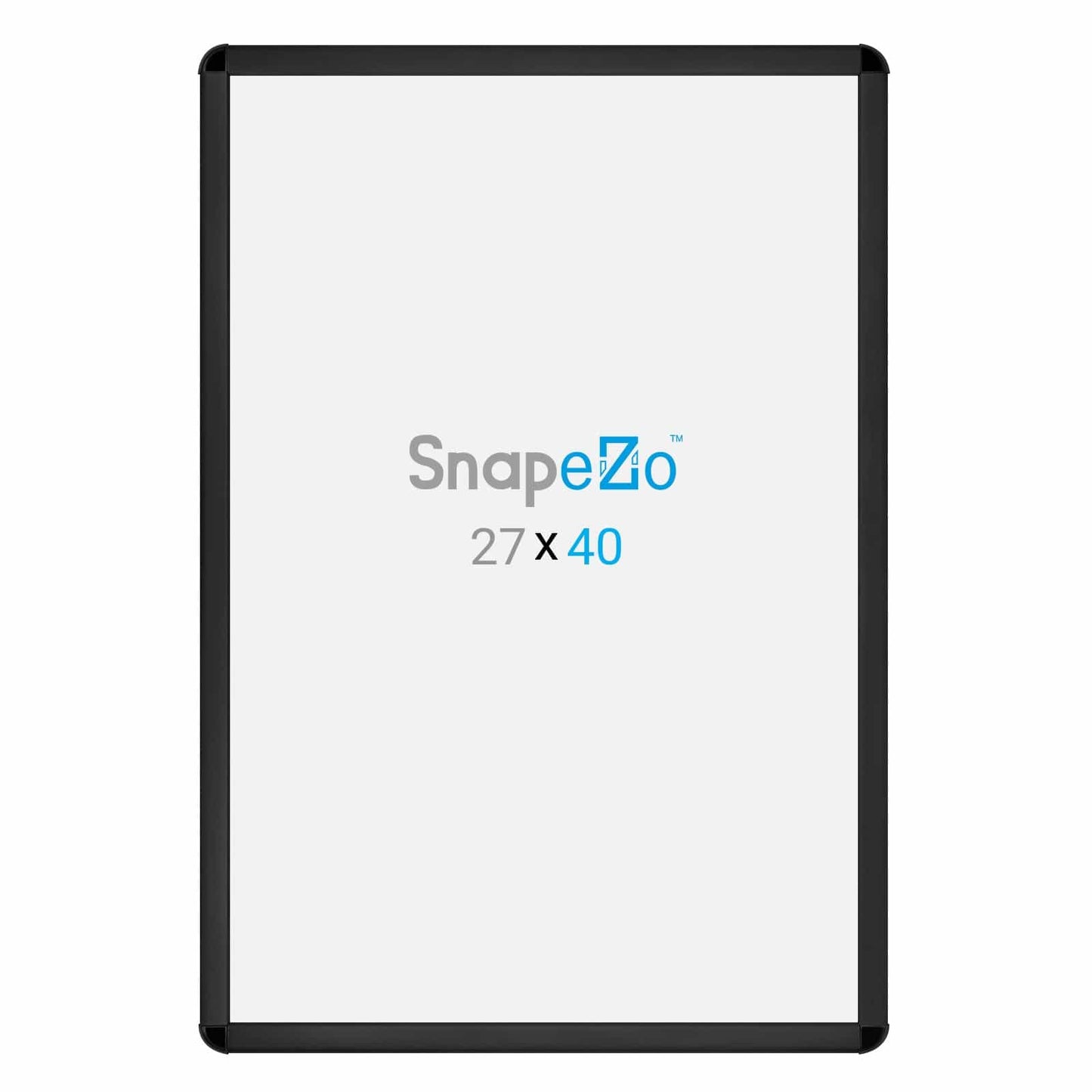 27x40 Black SnapeZo® Round-Cornered - 1.25" Profile - Snap Frames Direct