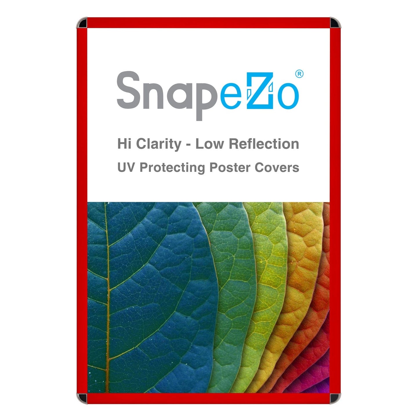 27x40 Red SnapeZo® Round-Cornered - 1.25" Profile - Snap Frames Direct