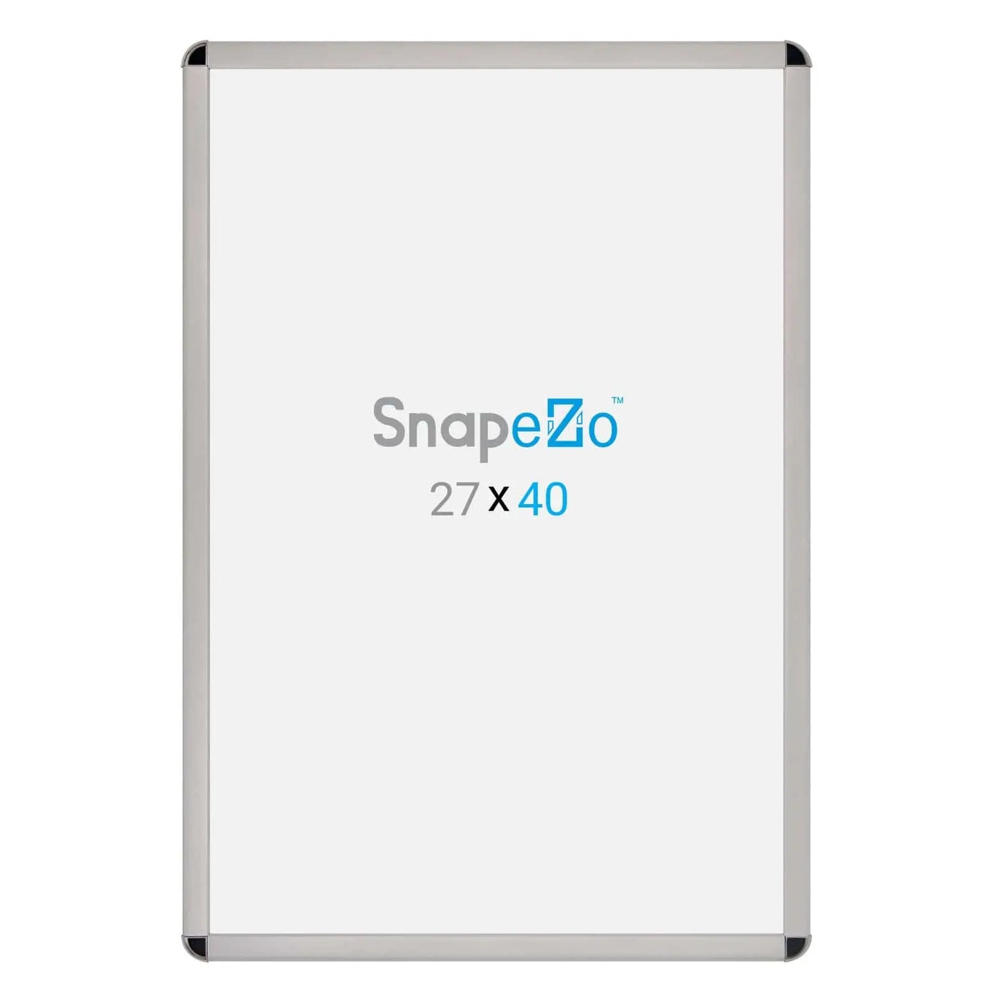 27x40 Silver SnapeZo® Round-Cornered - 1.25" Profile - Snap Frames Direct