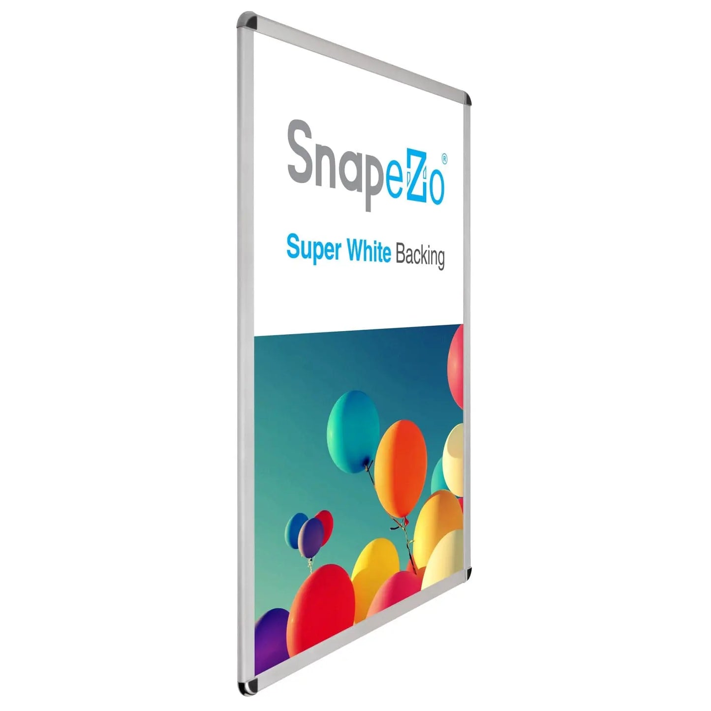 27x40 Silver SnapeZo® Round-Cornered - 1.25" Profile - Snap Frames Direct