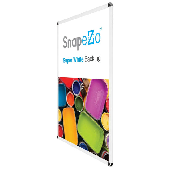 27x40 White SnapeZo® Round-Cornered - 1.25" Profile - Snap Frames Direct