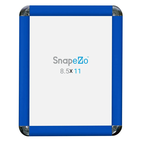 8.5x11 Blue SnapeZo® Round-Cornered - 1" Profile - Snap Frames Direct