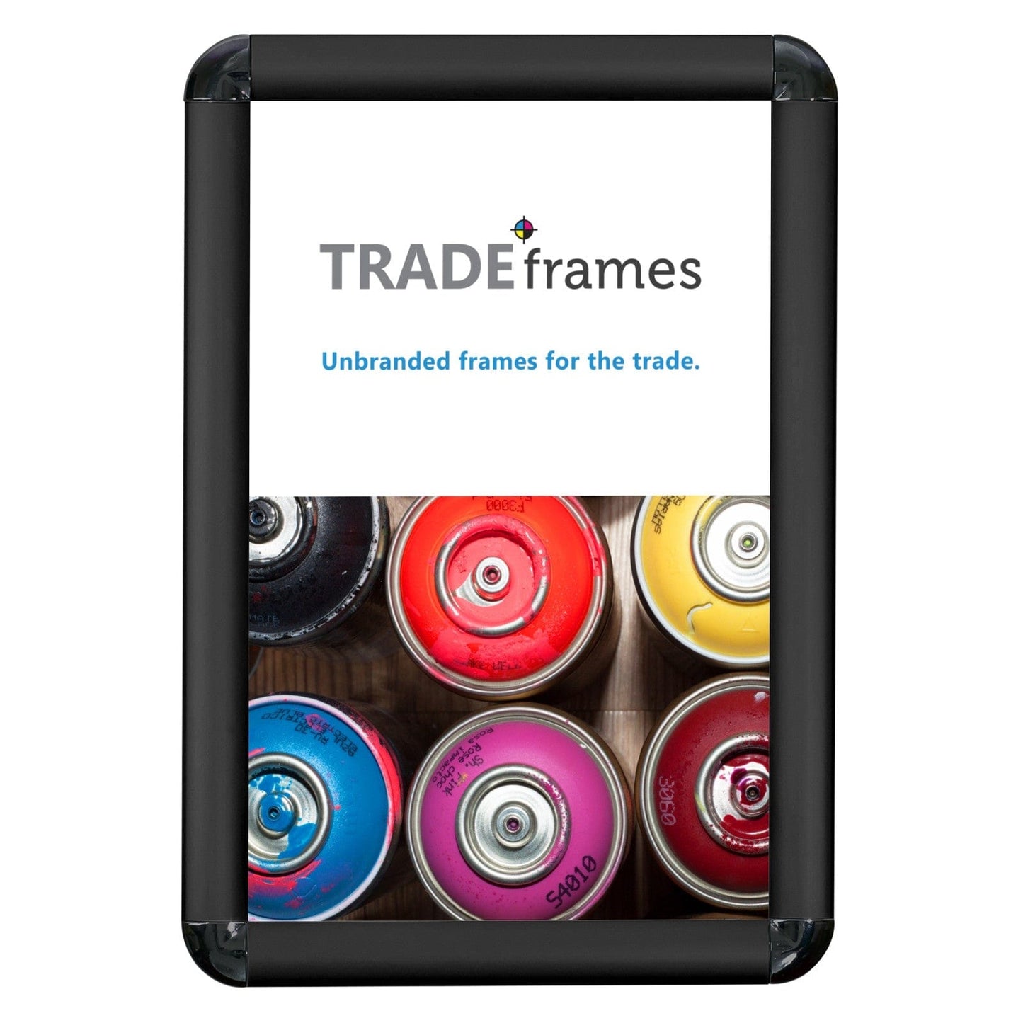 11x17 Black TRADEframe Round-Cornered - 1" Profile - Snap Frames Direct