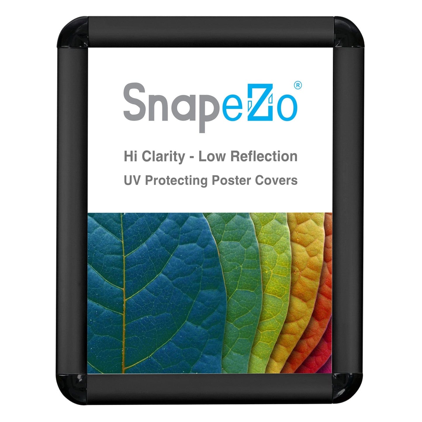 11x14 Black SnapeZo® Round-Cornered - 1" Profile - Snap Frames Direct