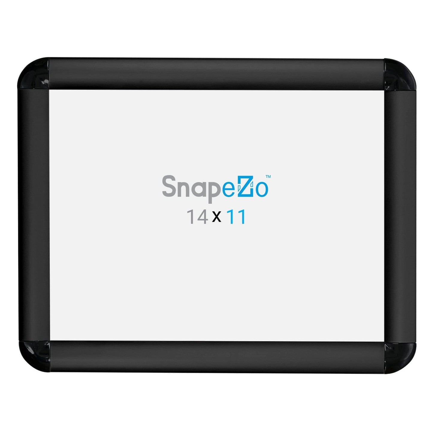 11x14 Black SnapeZo® Round-Cornered - 1" Profile - Snap Frames Direct