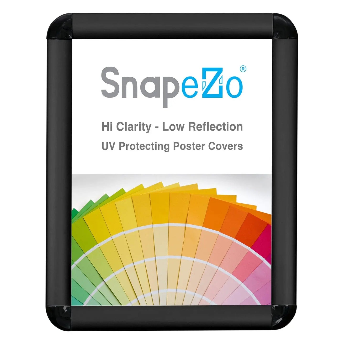 8.5x11 Black SnapeZo® Round-Cornered - 1" Profile - Snap Frames Direct