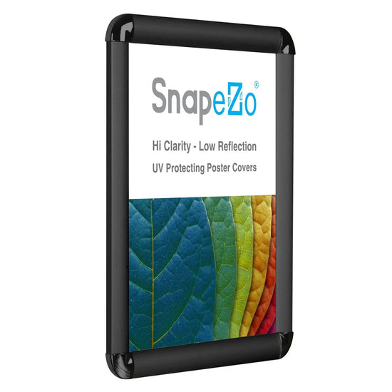 8.5x11 Black SnapeZo® Round-Cornered - 1" Profile - Snap Frames Direct