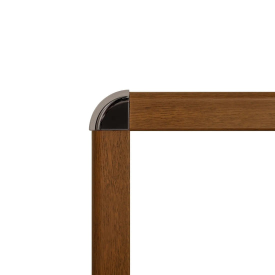 8.5x11 Dark Wood SnapeZo® Round-Cornered - 1.25" Profile - Snap Frames Direct