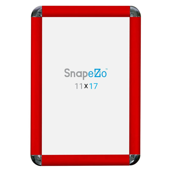 11x17 Red SnapeZo® Round-Cornered - 1" Profile - Snap Frames Direct