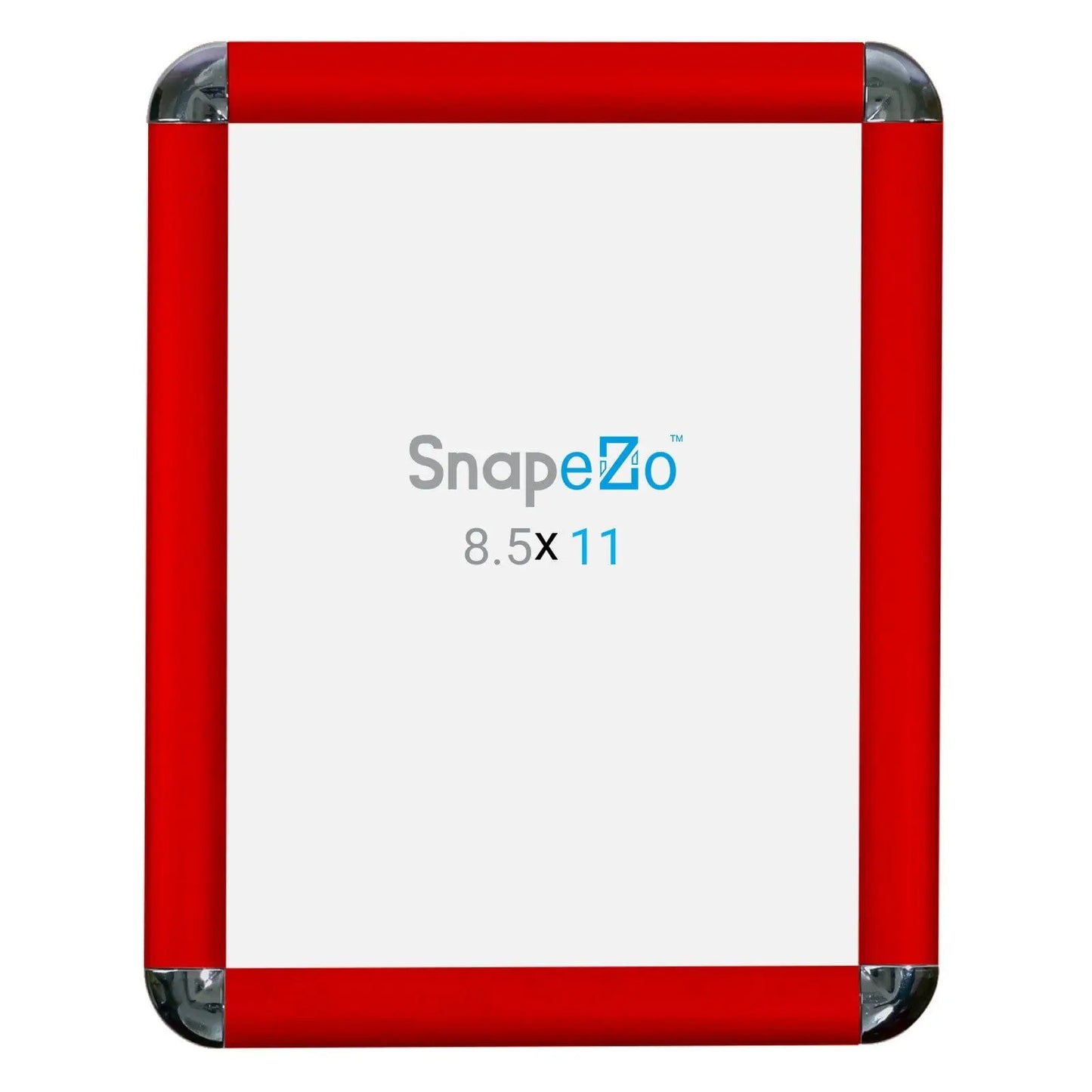 8.5x11 Red SnapeZo® Round-Cornered - 1" Profile - Snap Frames Direct