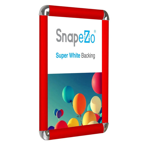 8.5x11 Red SnapeZo® Round-Cornered - 1" Profile - Snap Frames Direct