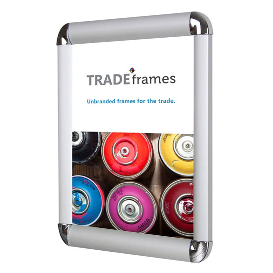 11x17 Silver TRADEframe Round-Cornered - 1" Profile - Snap Frames Direct
