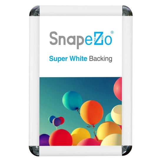 11x17 White SnapeZo® Round-Cornered - 1" Profile - Snap Frames Direct