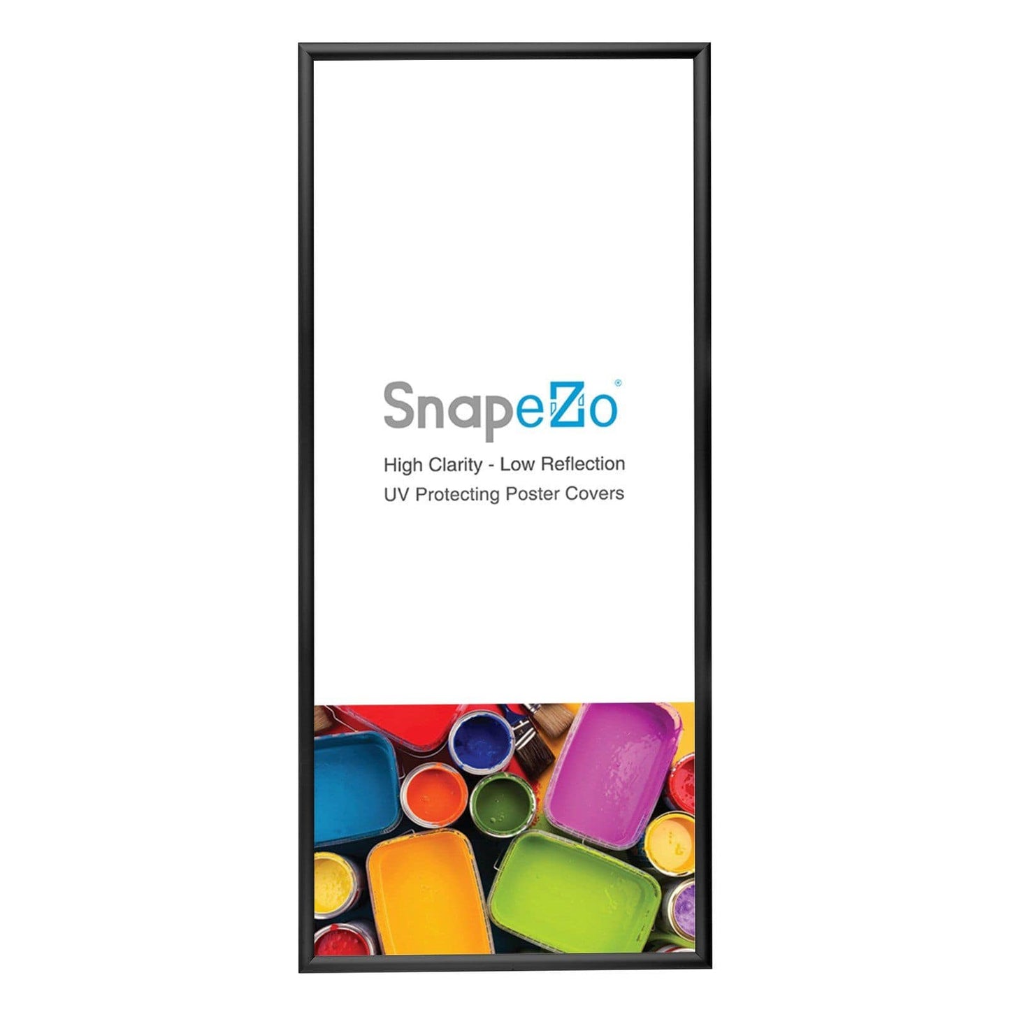 Black snap frame photo size 10x24 - 1.2 inch profile - Snap Frames Direct